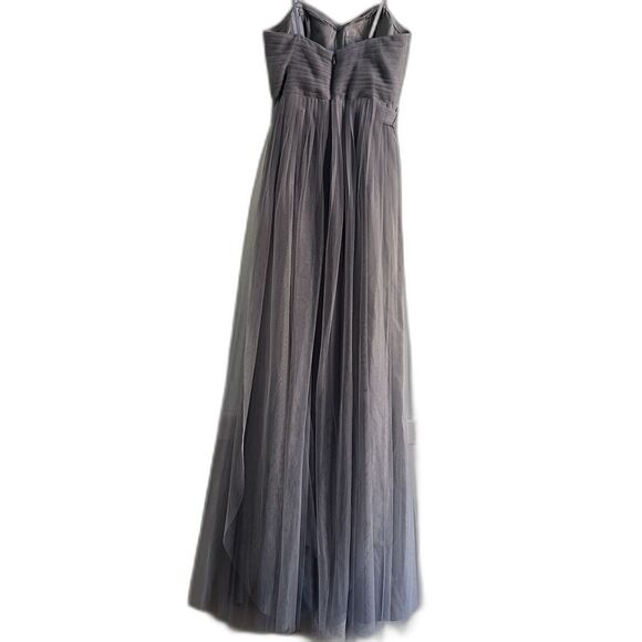 Adrianna Papell Infinity Dress Size 2 Strapless Tulle Convertible Gown in Slate - Picture 6 of 10